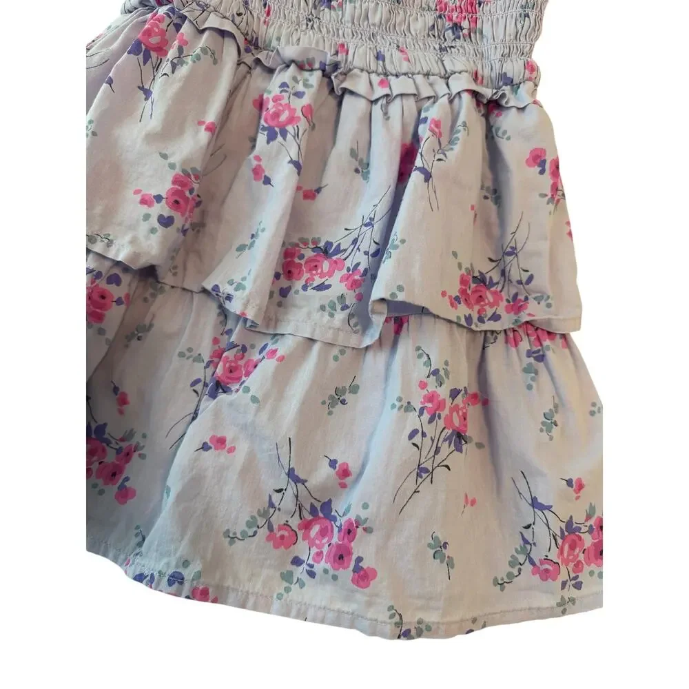 GAP Floral Puff Sleeve Smocked Dress 4T Lavender